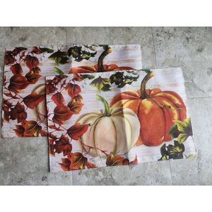 Home Collection 2 pumpkin placemats, NWT